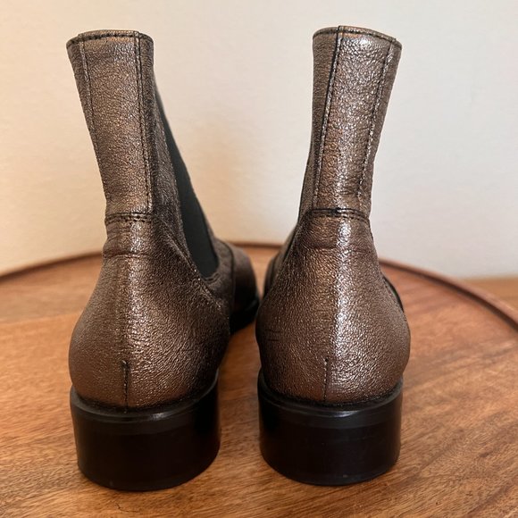 Barney's New York Leather Metallic Booties - Chelsea - Size 5.5 - Picture 4 of 9